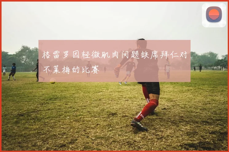 格雷罗因轻微肌肉问题缺席拜仁对不莱梅的比赛